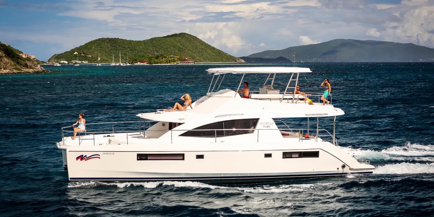 Moorings 514 Power Cat Club Bareboat Charter in Virgin Islands