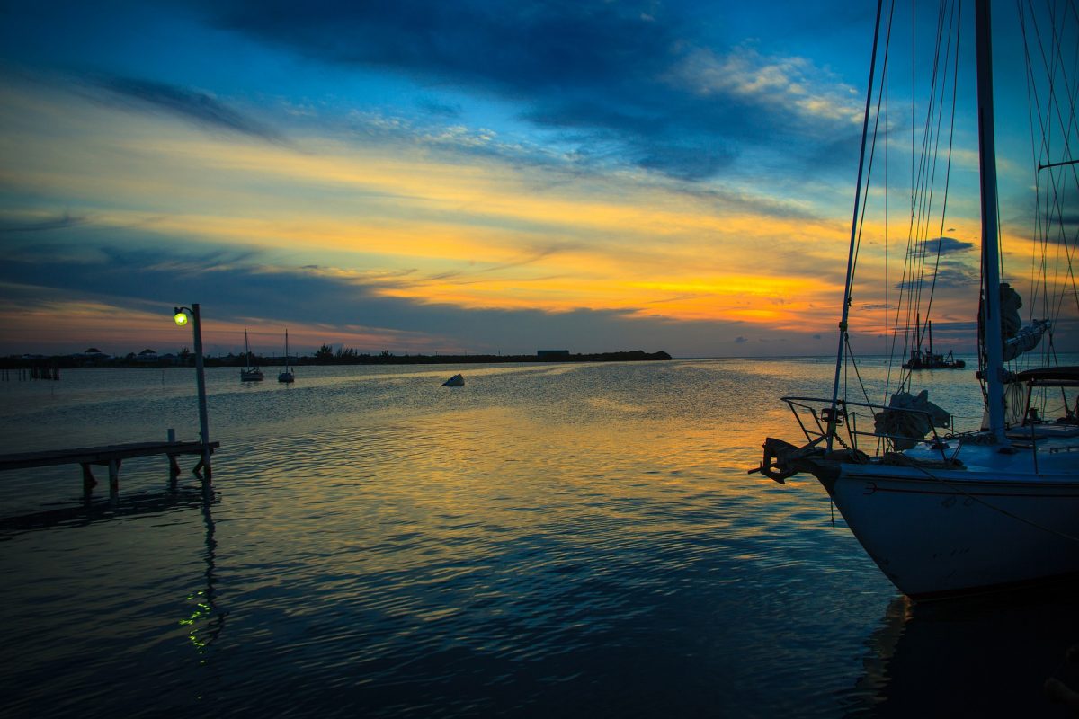 Belize sunset sailing