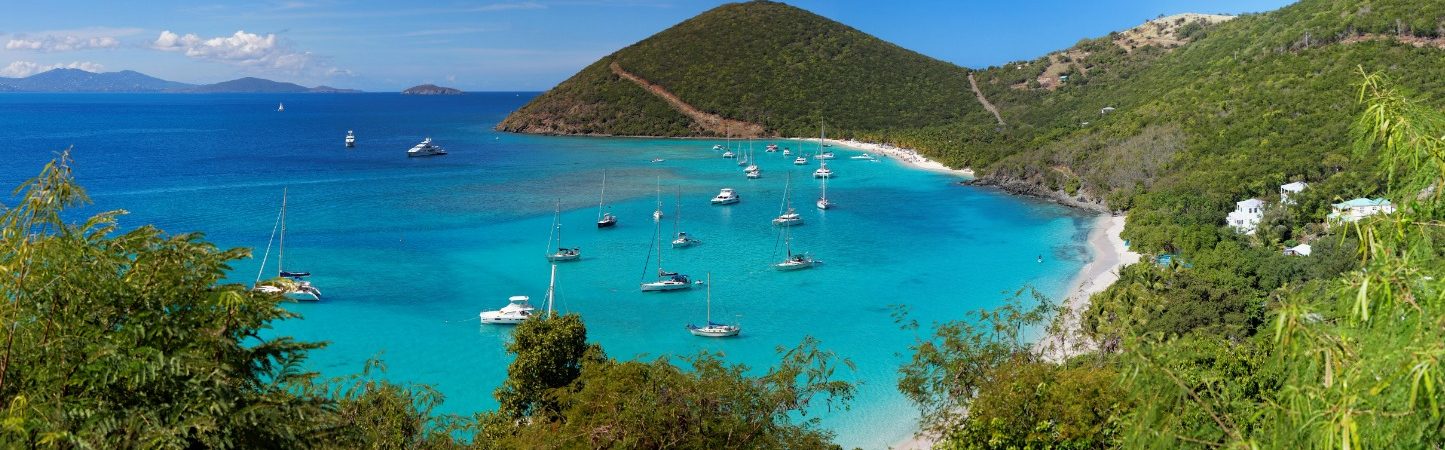 Bay and beaches in BVI
