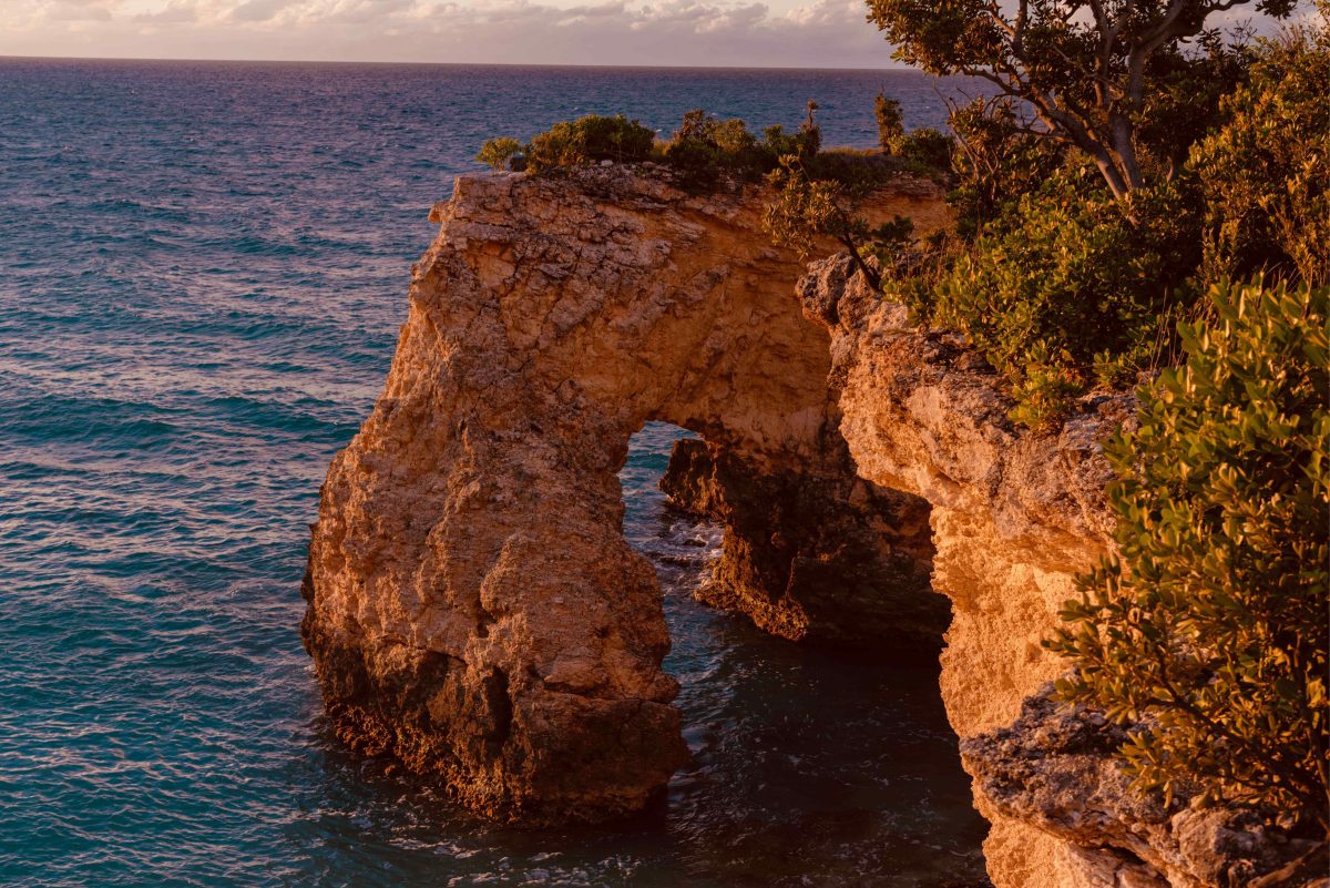 Arch of Anguilla at sunset
