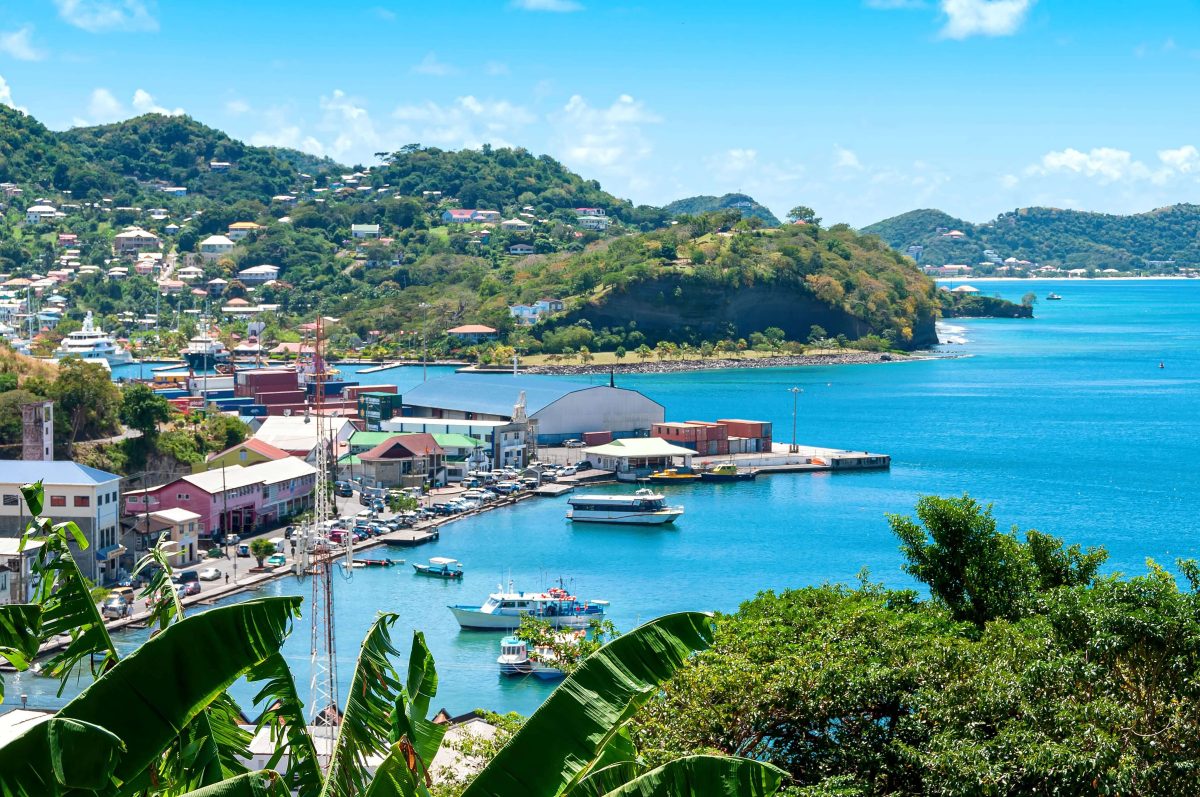 Saint George's Inner Harbor and Devils Bay, Grenada Island