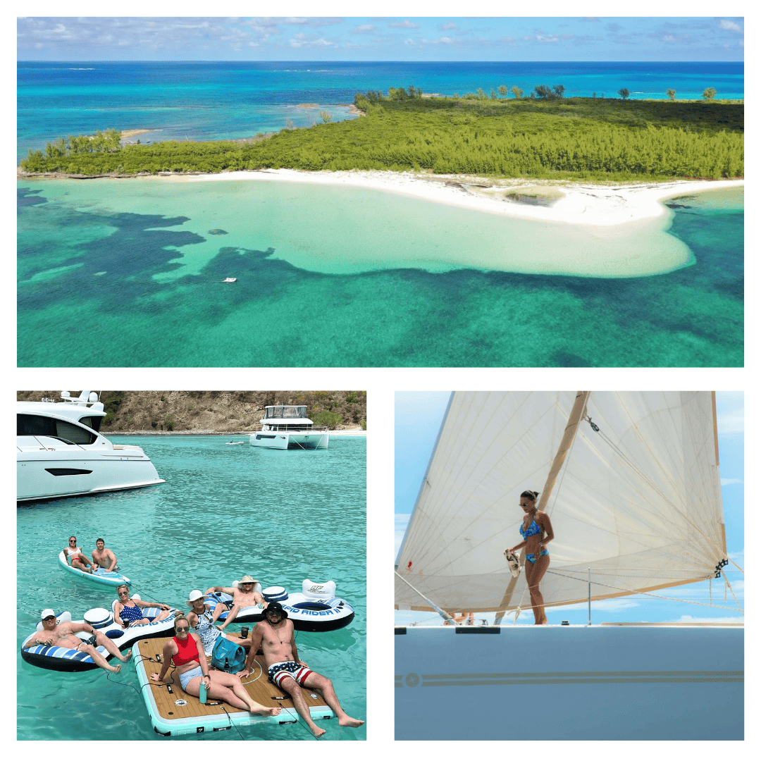 BVI bareboat yacht anchored in a quiet bay
