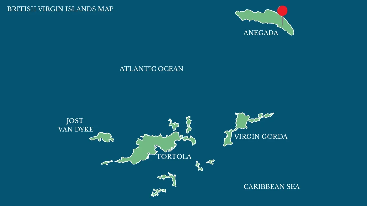 anegada map in the british virgin islands