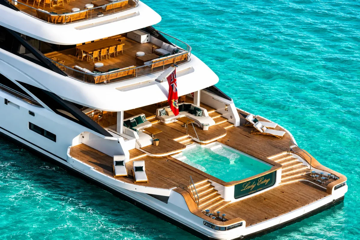beach clubs with fold out balconies and pool