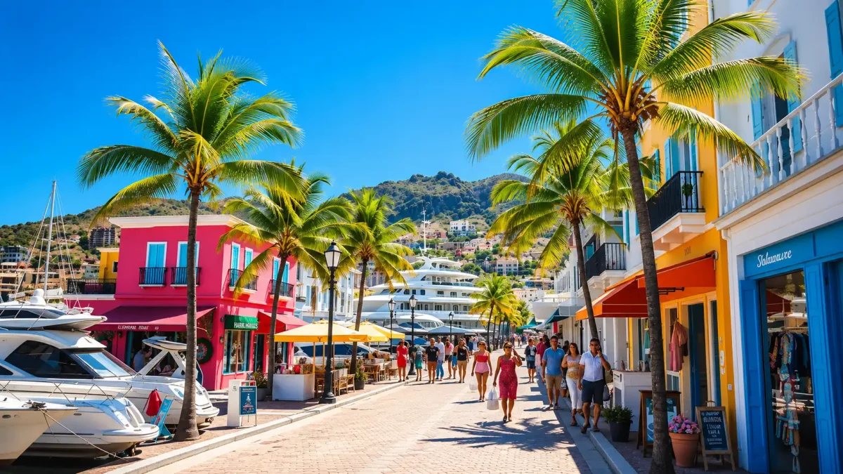 gustavia streets near marina