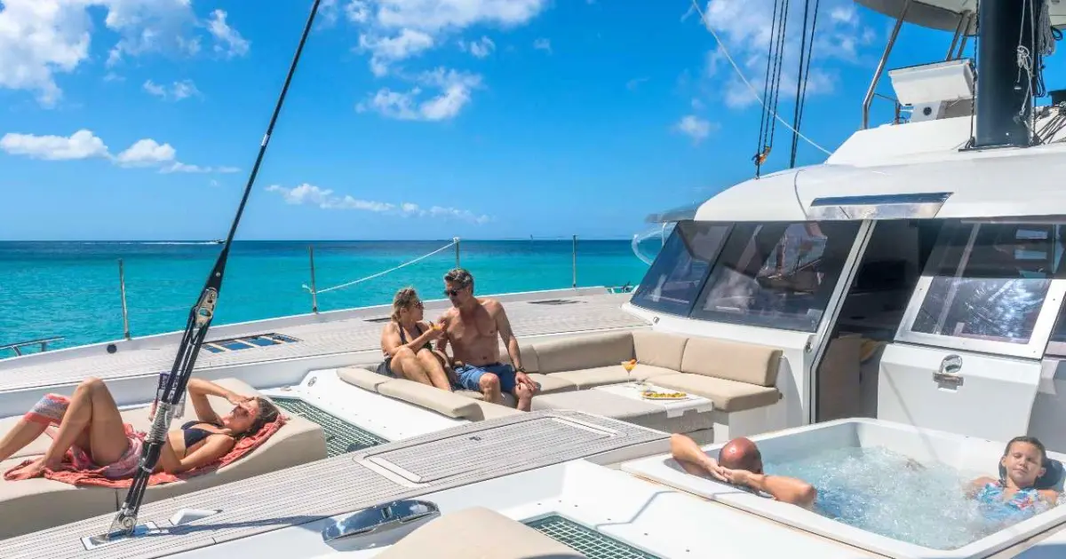 family vacation on a catamaran